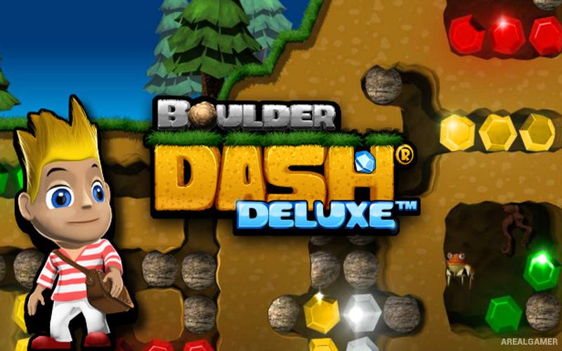 Boulder Dash Deluxe Cover Art, Free Download, PC Game, Full Version