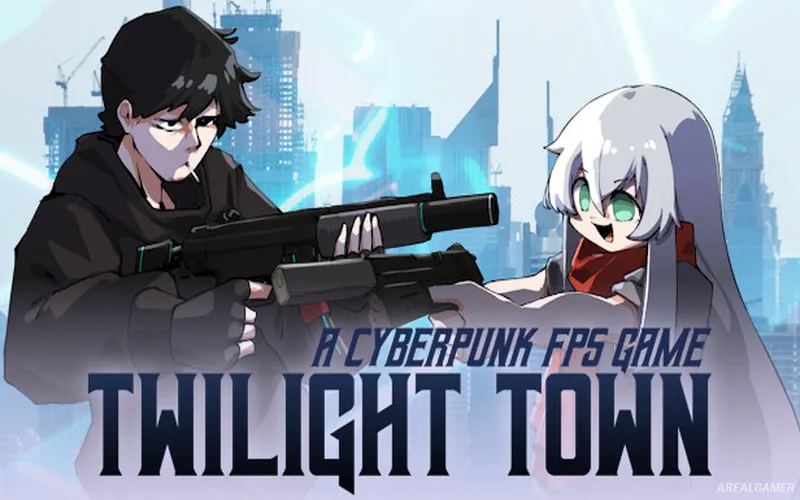 Twilight Town: A Cyberpunk FPS Cover Art, Free Download, PC Game, Full Version