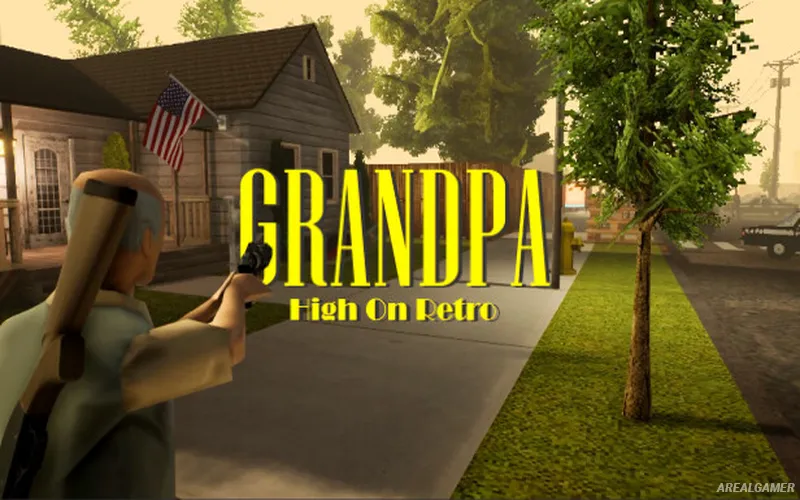 Grandpa High on Retro Cover Art, Free Download, PC Game, Full Version