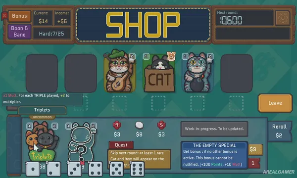 Cats & Dice Screenshot 1, Free Download, PC Game, Full Version