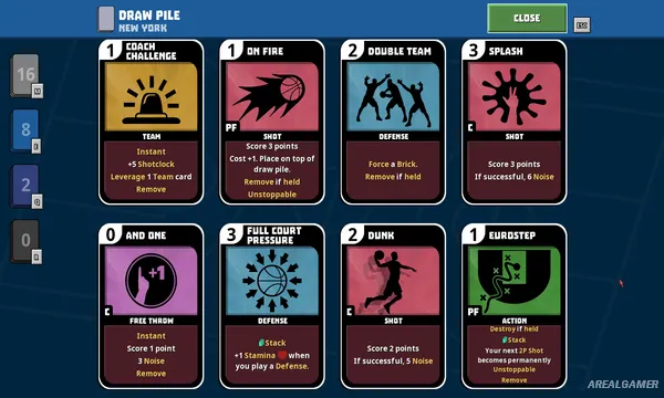 Clutchtime Basketball Deckbuilder Screenshot 2, Free Download, PC Game, Full Version