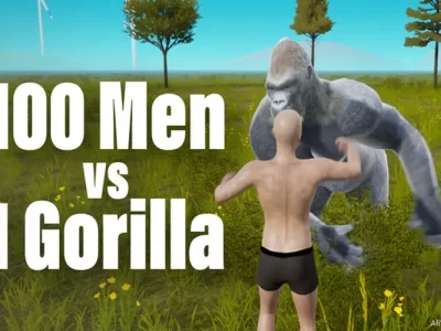 Gorilla Vs 100 Men