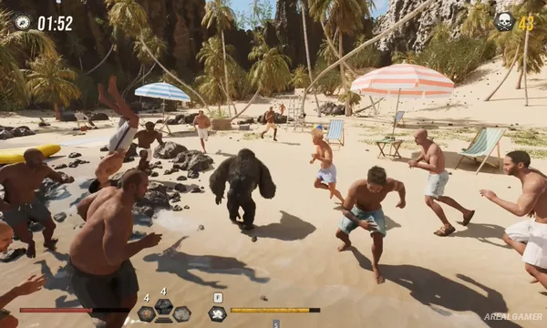 Gorilla Vs 100 Men Screenshot 2, Free Download, PC Game, Full Version
