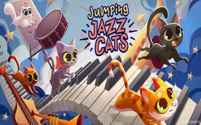 Jumping Jazz Cats Cover Art, Free Download, PC Game, Full Version