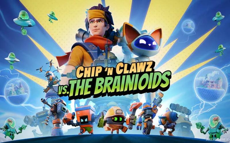 Chip ‘n Clawz vs. The Brainioids Cover Art, Free Download, PC Game, Full Version